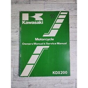 Kawasaki OEM Owners Service Manual 1983 KDX200 A1 99920-1216-01 Motorcycle Book
